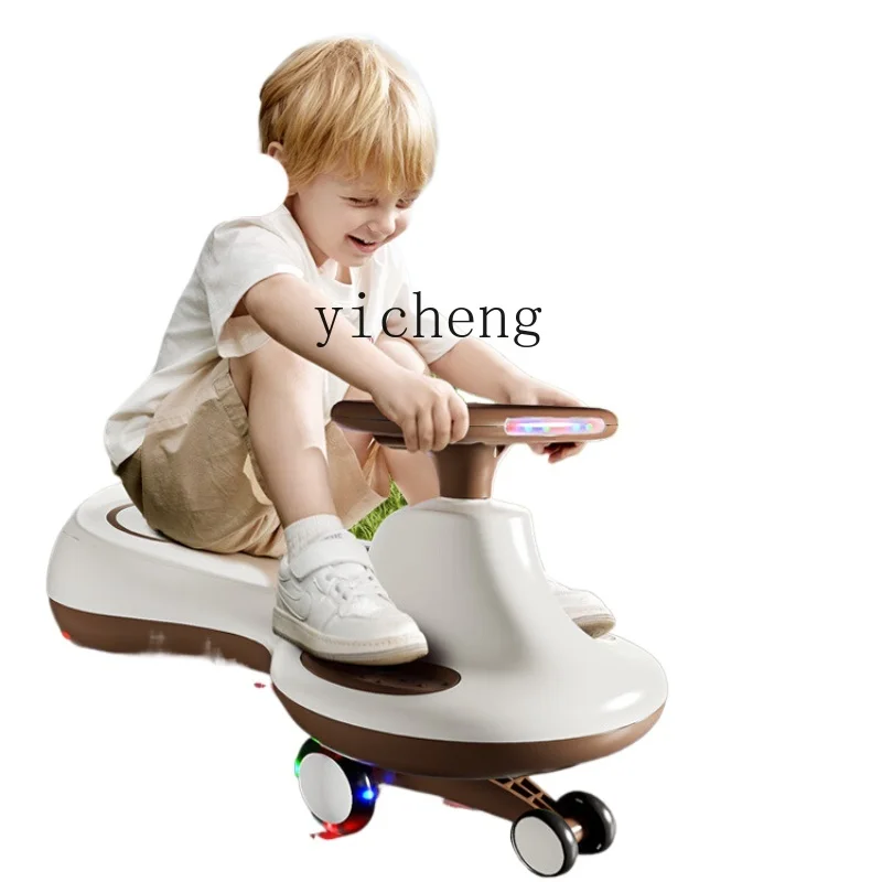 XL Baby Swing Car Luge Mute Anti-Rollover Baby Walker Kiddie Ride Toy