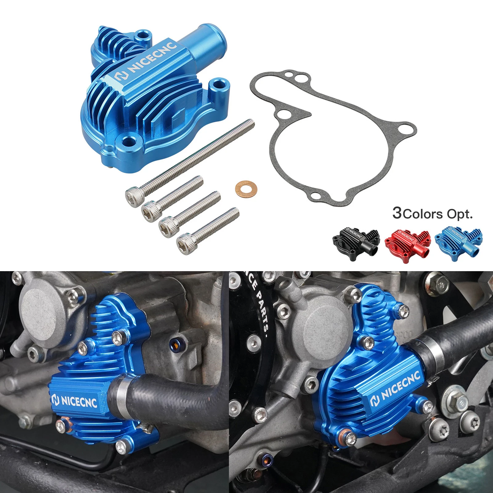 NiceCNC Water Pump Cover For Yamaha YFZ450R 2009-2022 SE 2009 2015 2018 2022 YFZ450X 2010-2011 Billet Aluminum CNC Machined