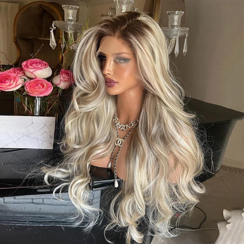 Luxury Wavy Synthetic Lace Front Wigs For Women 30