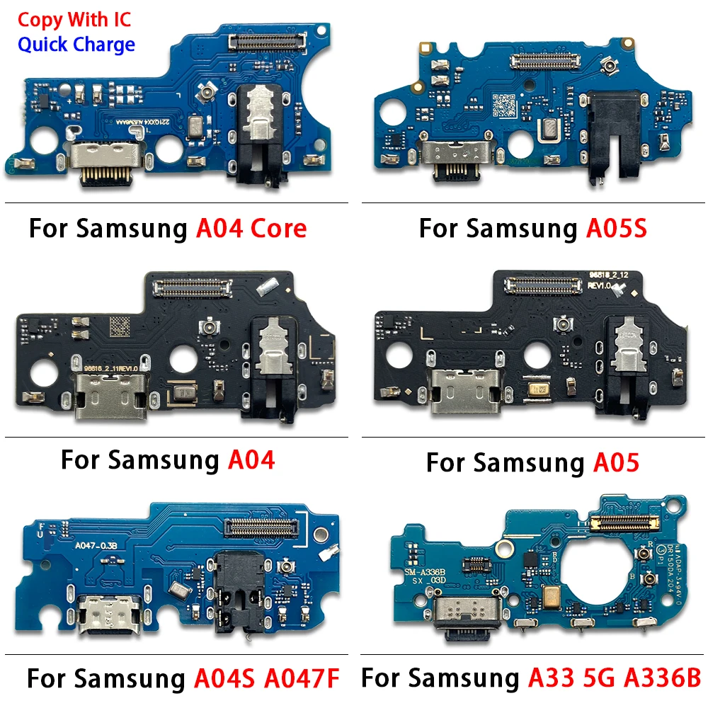 

USB Charging Port Board Flex Cable Connector For Samsung A04E A04 Core A05 A05S A14 4G A145P A14 5G A146B Microphone Module