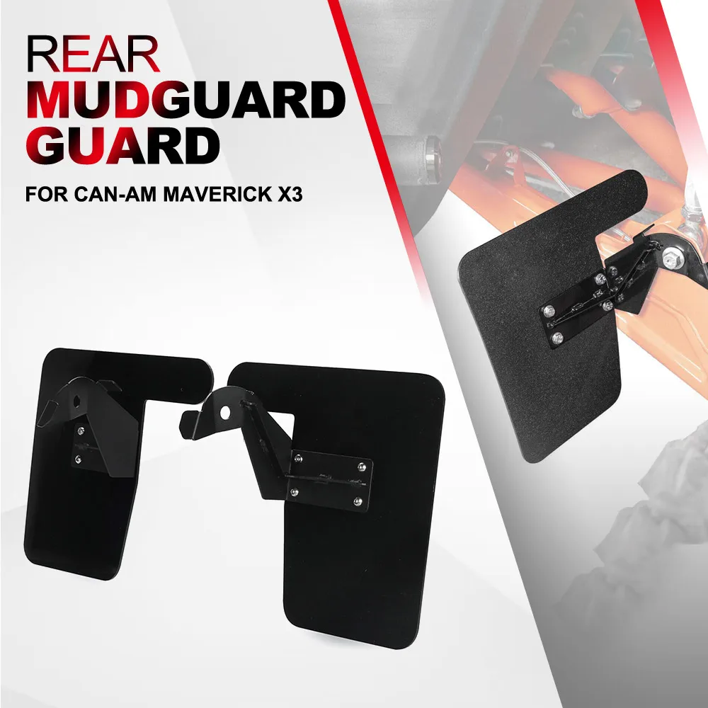 

For Can Am ATV Maverick X3 Turbo R RS (XRS) RR XRC XMR 2017-2025 2024 2023 2022 72" Trailing Arms Mud Flaps Rear Hugger Fender