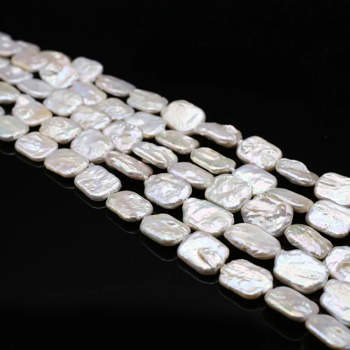 Natural Freshwater Baroque Pearls Beads Irregular Rectangular Shape Pearl Beading DIY Jewelry Making Necklace Earrings Accessory