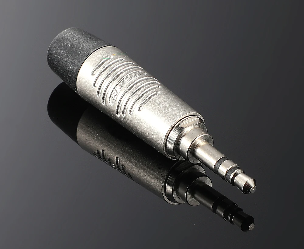 REAN Schwarze Hülle Vergoldeter/Versilberter Schweißstecker RTP3C-B Kleiner 3-Poliger 3,5mm Stereo-Kopfhörer Audio-Verstärker Geräteanschluss – Detail 14