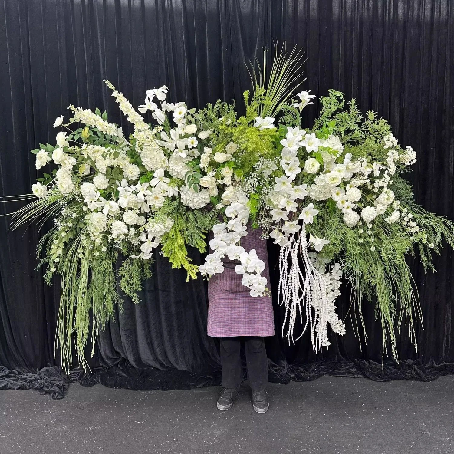 Mori finished product simulation flower row floral set auditorium stage road guide door hanging flowers wedding landscaping
