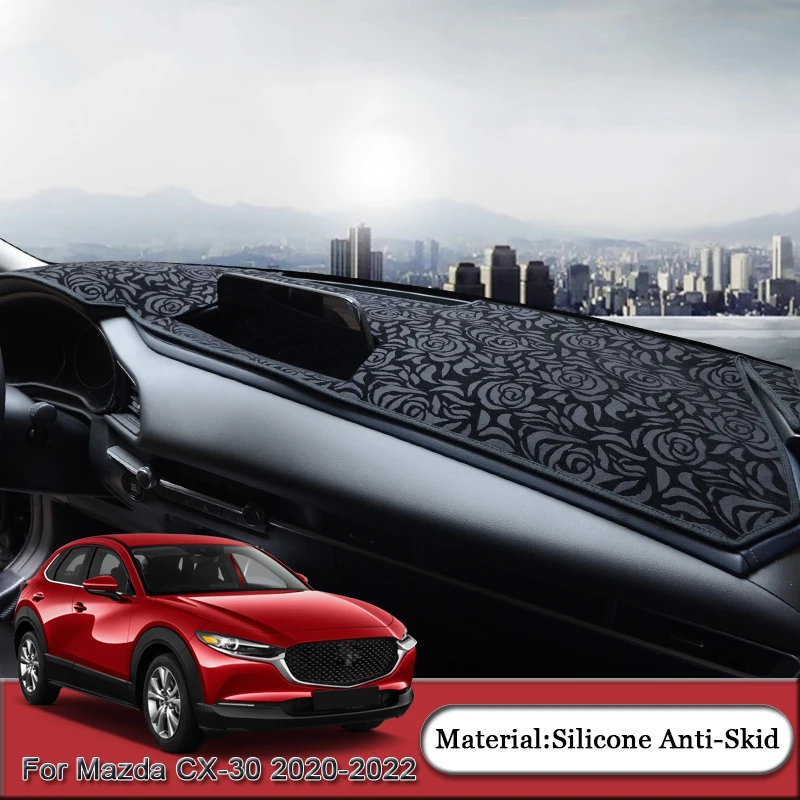 

Автомобильный Стайлинг, подходит для Mazda CX-30 2020-2022, защитный коврик для приборной панели автомобиля, затеняющий коврик, розовый коврик, чехол, автомобильные аксессуары