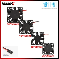 NEEBRC 25/30/40/50mm RC Fan 5-12V DC Heat Sink High Wind Rapid Cooling Max 16380RPM 30/60/120/150A ESC 36/42mm Motor Car Parts
