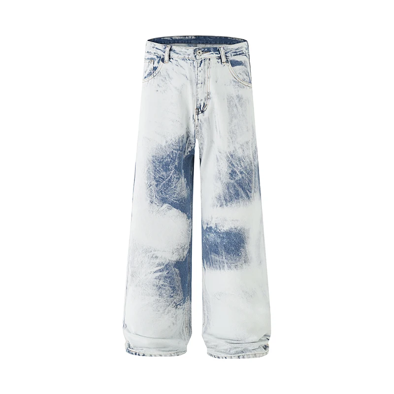 

Men's Gradient Colour Jeans Spring Autumn Fashion Versatile Personality Hip-hop Streetwear Male Clothing Loose Youth Denim Pants
