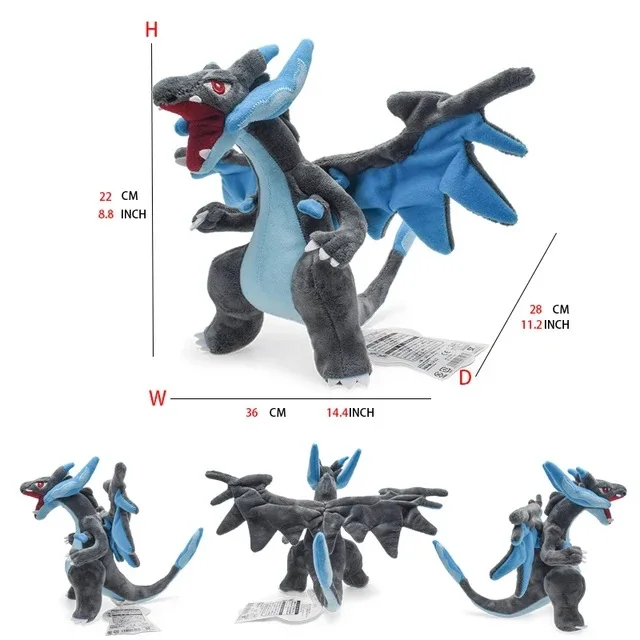 Pokémon Großes Plüschtier, Erd-Schildkröte, Huangyan-Wolf, Soloya, Feurdrache, Spielzeugpuppe, Plüschtier Chi – Detail 5