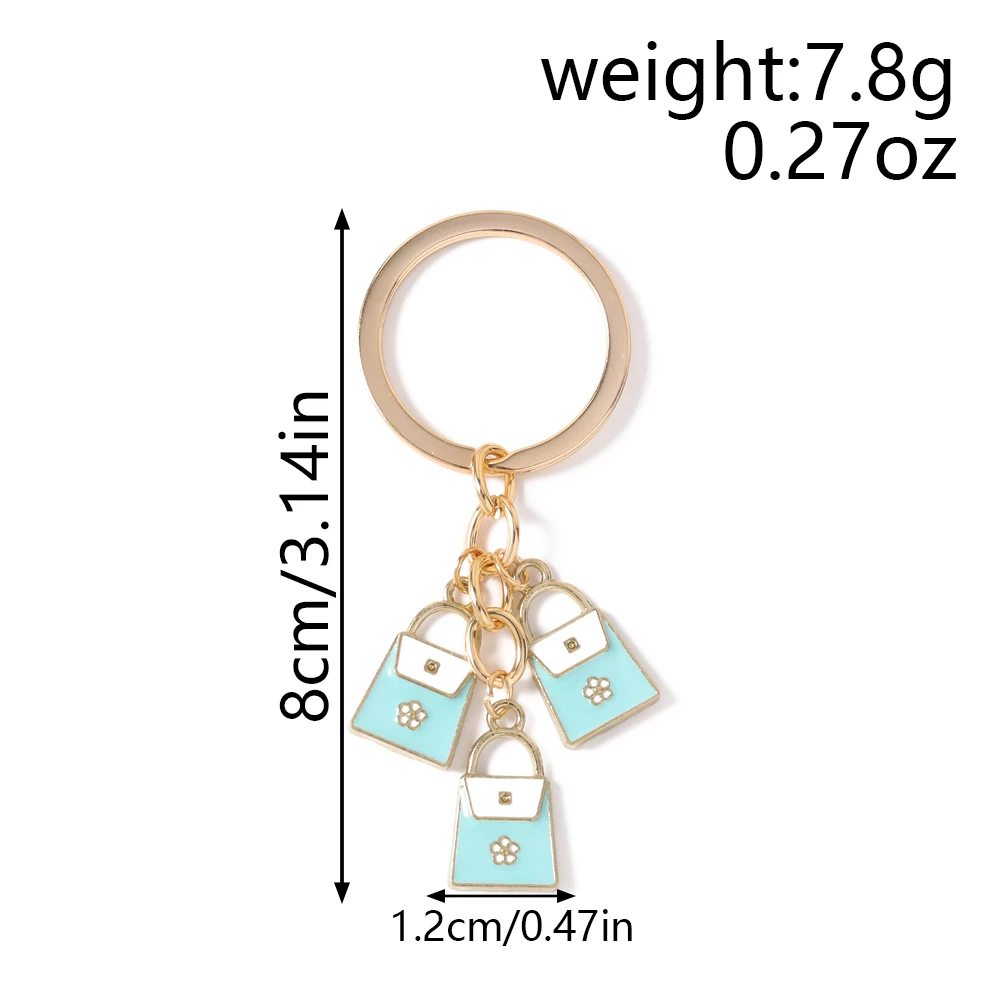 Niedliche Schlüsselanhänger in Handtaschenform für Autoschlüssel, Souvenir-Geschenke für Frauen und Männer, Taschenanhänger, Schlüsselringe, Accessoires, DIY-Schmuckgeschenk – Detail 1