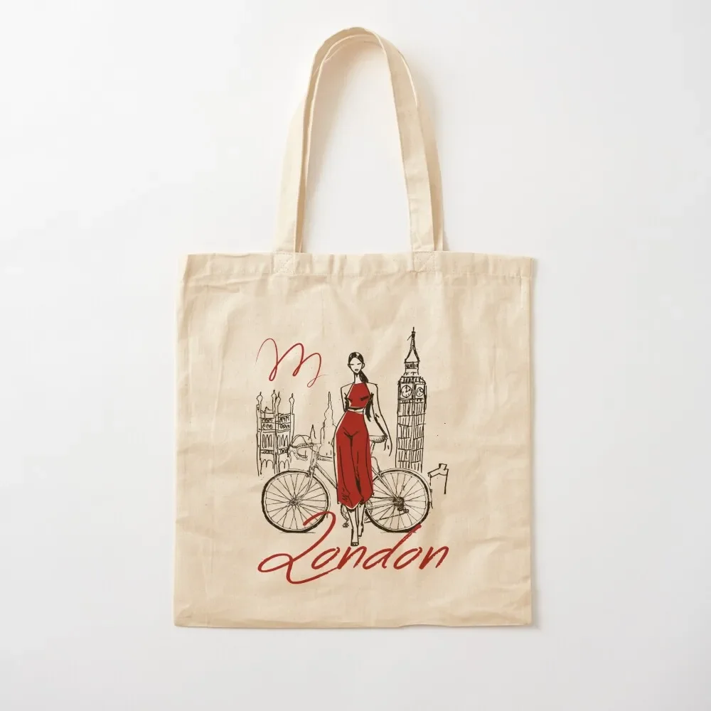 Vintage London Bridge United Kingdom Retro British Souvenir UK Big Ben Gift Tote Bag tote bag men's Women's shopper Shopper Bag