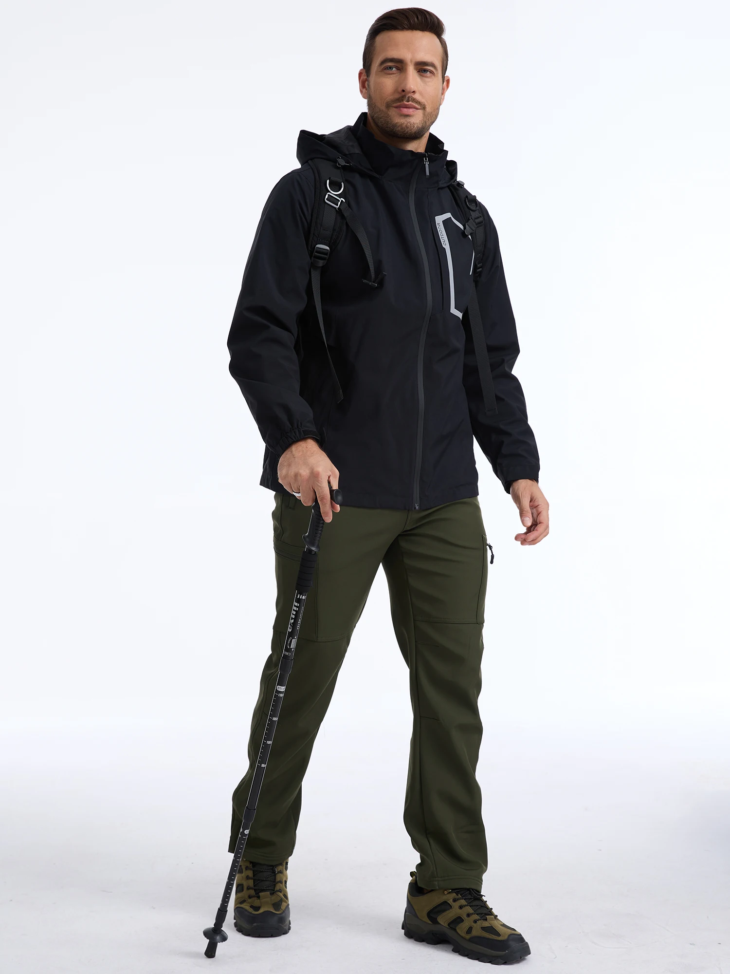 Winter Herren Wasserdichte Camping-Wanderhose Cargo Taktische Softshell Warme Fleece Winddichte Outdoor-Trekking-Jagdhose – Detail 31
