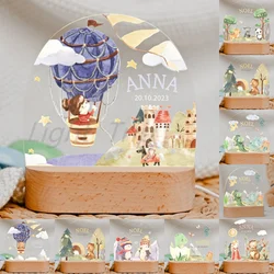 Personalised Bear Acrylic Night Light Bohemian Light Custom Name Lamp Rainbow Decoration Baby Shower Gift First Birthday Gift