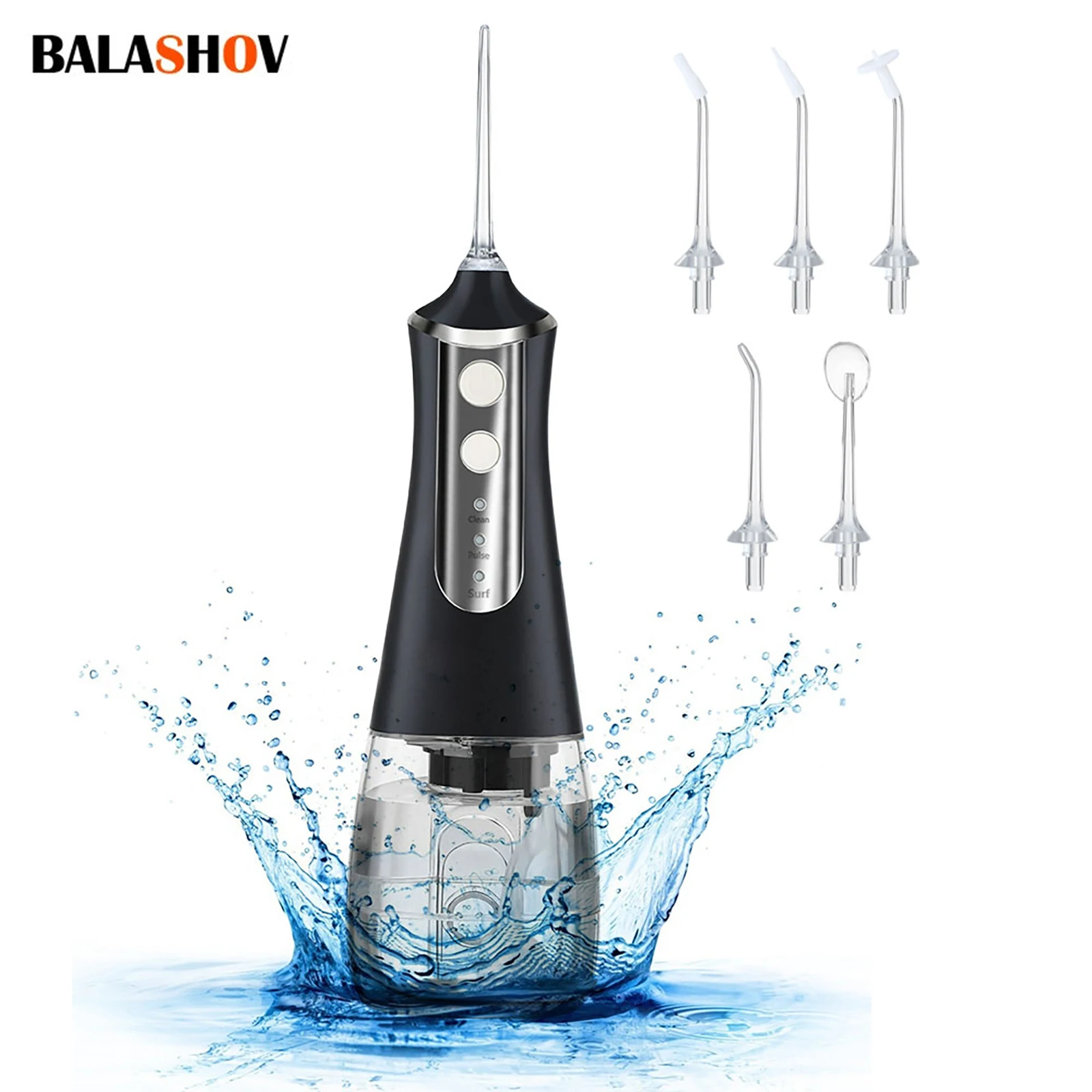 Oral Irrigator Flosser น้ําทันตกรรมแบบพกพา Dental Water Jet 300ML Flosser น้ําสําหรับฟันปากเครื่องซักผ้าทําความสะอาดฟัน