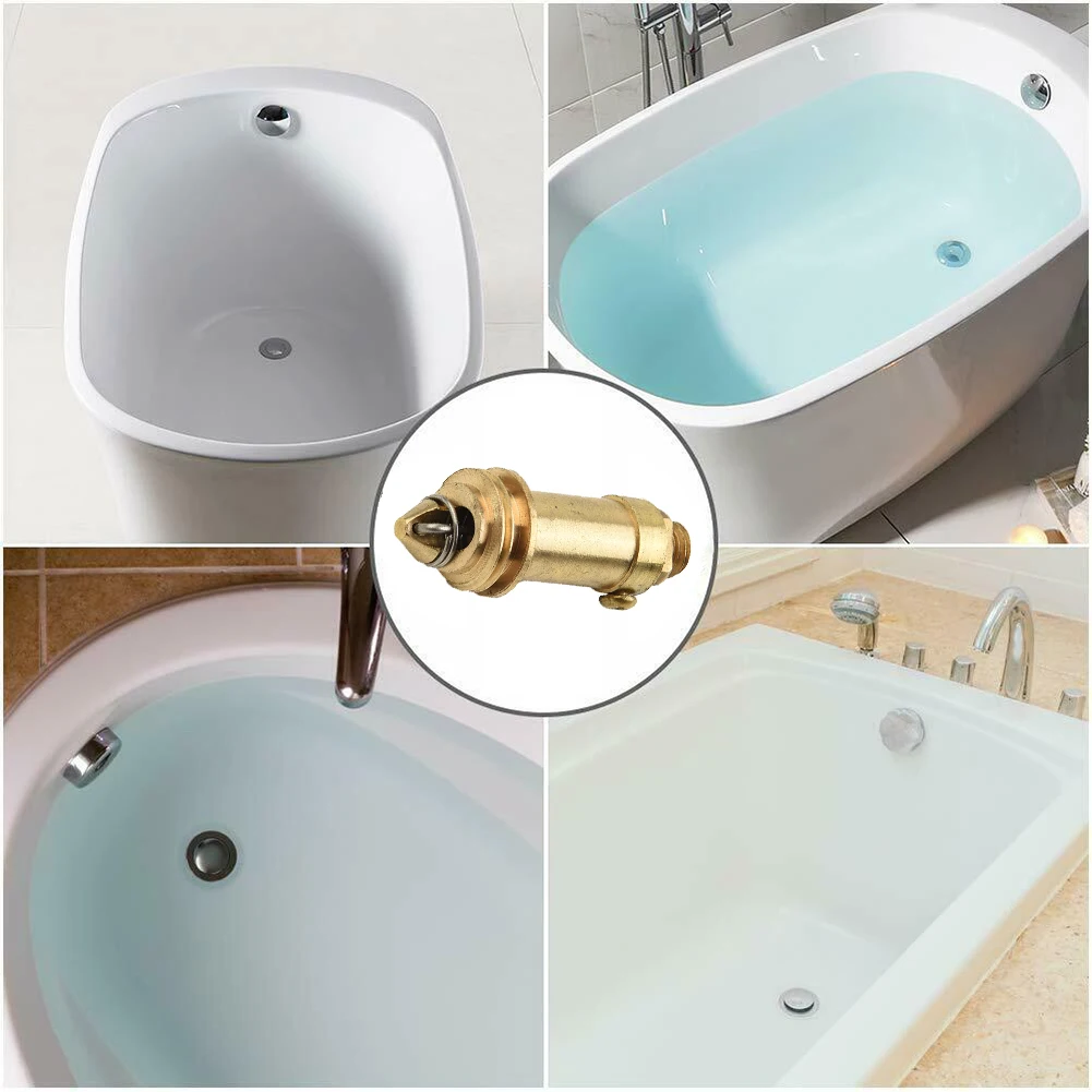 1/2pc Spring Plugs Bounce Valve Brass Basin Sink Bath Replacement Waste Easy Up Click Clack Plug Bolt Spring Basin Sink Part