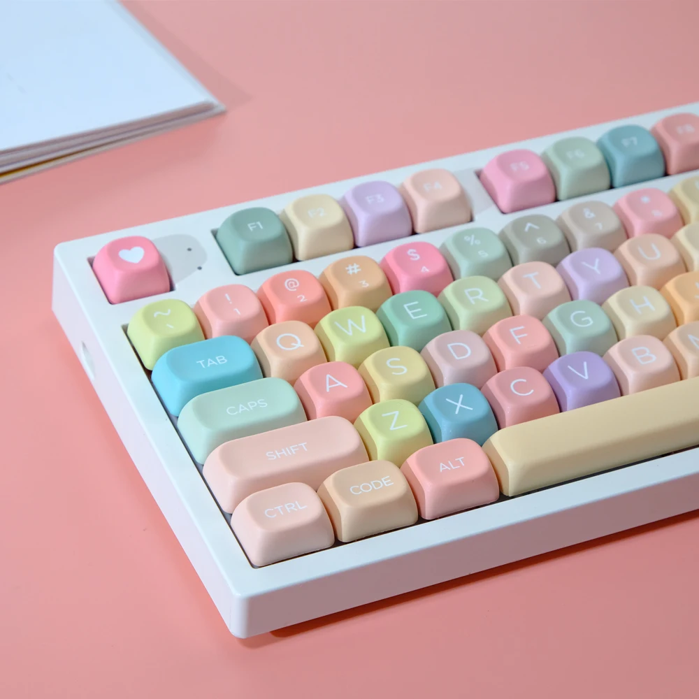 

MOA Profile Keycaps Colorful Candy Keycap Set PBT Dye Sublimation KeyCap 126Keys For MX Switch Mechanical Keyboard Gaming