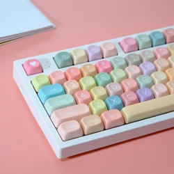 Colorful Candy Keycap Set XOA MOA Profile Keycaps PBT Dye Sublimation KeyCap 126Keys For MX Switch Mechanical Keyboard Gaming