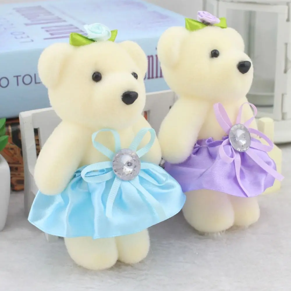 10pcs/set Foam Bear Bear Plush Foam Toys Plush Animal Cartoon Mini Bear Flower Bouquet Plush Doll 10cm Cartoon Bouquet Doll