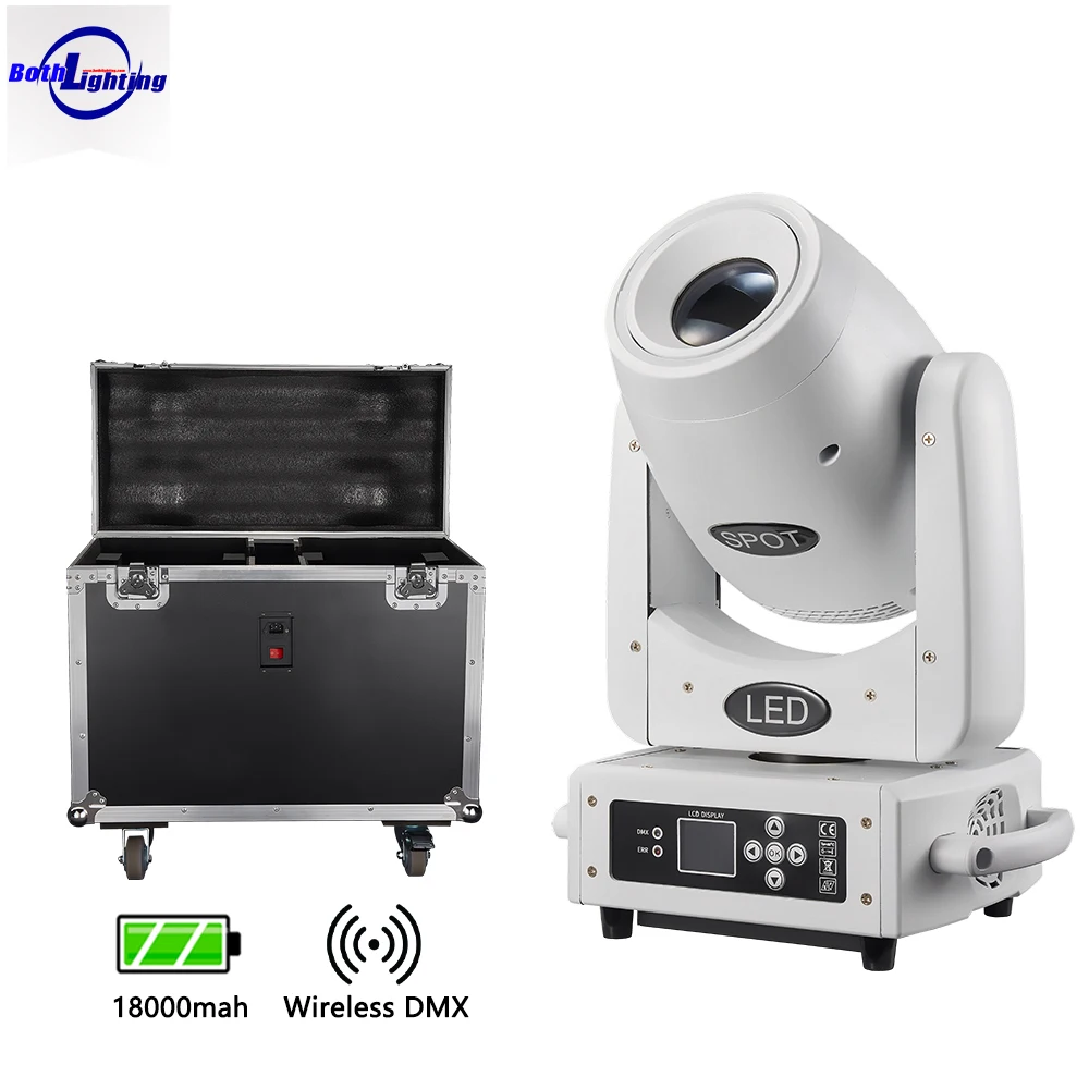 Both Lighting 100w BPM Spots Moving Head Light Wireless DMX Battery Power Sharpy Lights For DJ Wedding Party Club Event Stage
