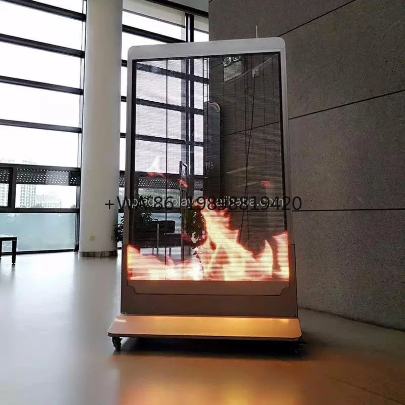 6500CD High Brightness Under Sunshine Cheap Transparent LED Glass Display Screen