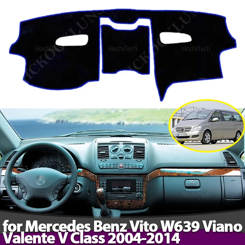 

Для Mercedes Benz Vito W639 Viano Valente V Class 2004-2014 противоскользящий чехол для приборной панели, защитная накладка, аксессуары, солнцезащитный ковер