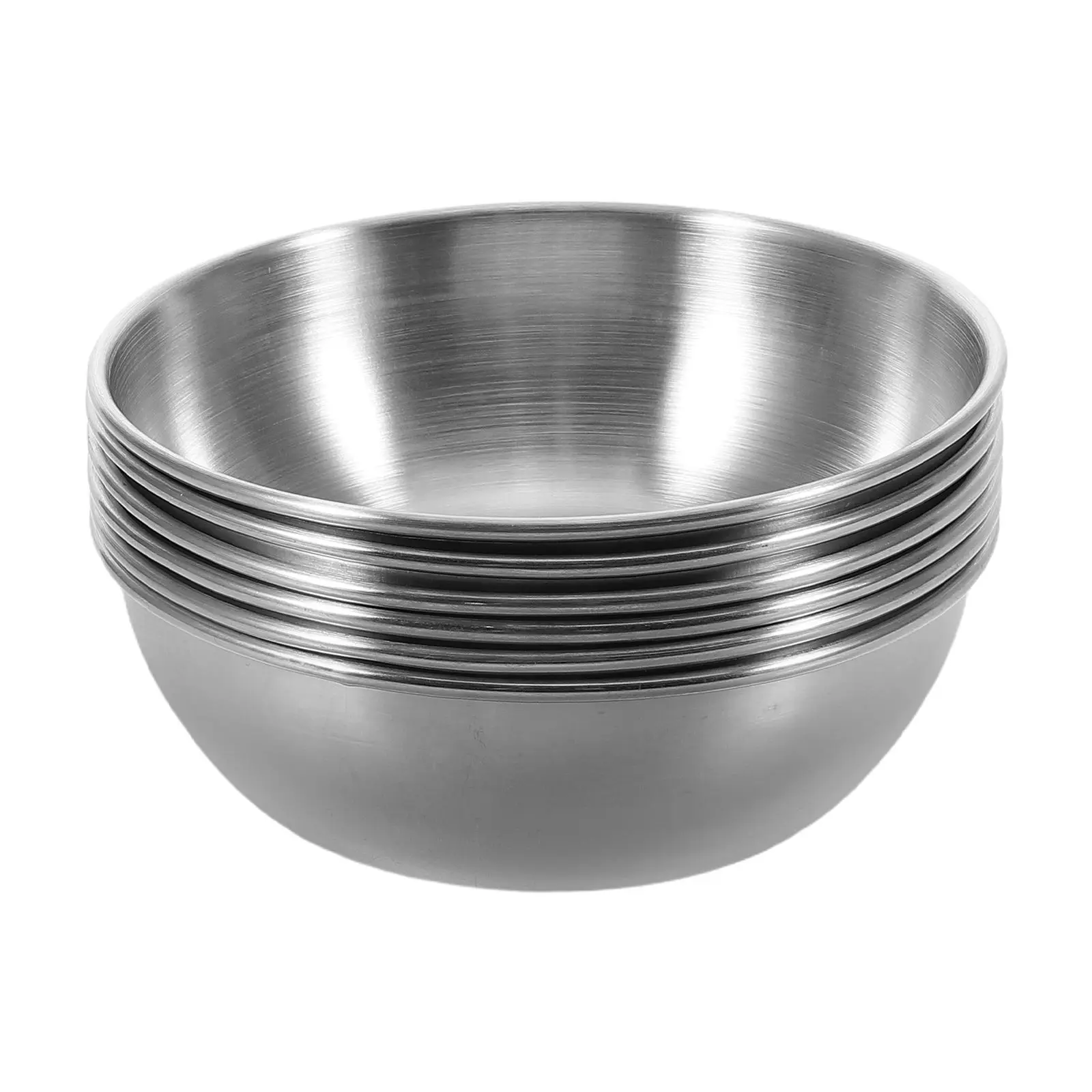 

6Pcs StainlessSteel Small Bowls Round Cups Reusable SoyDishes Mini Plates MetalRamekins