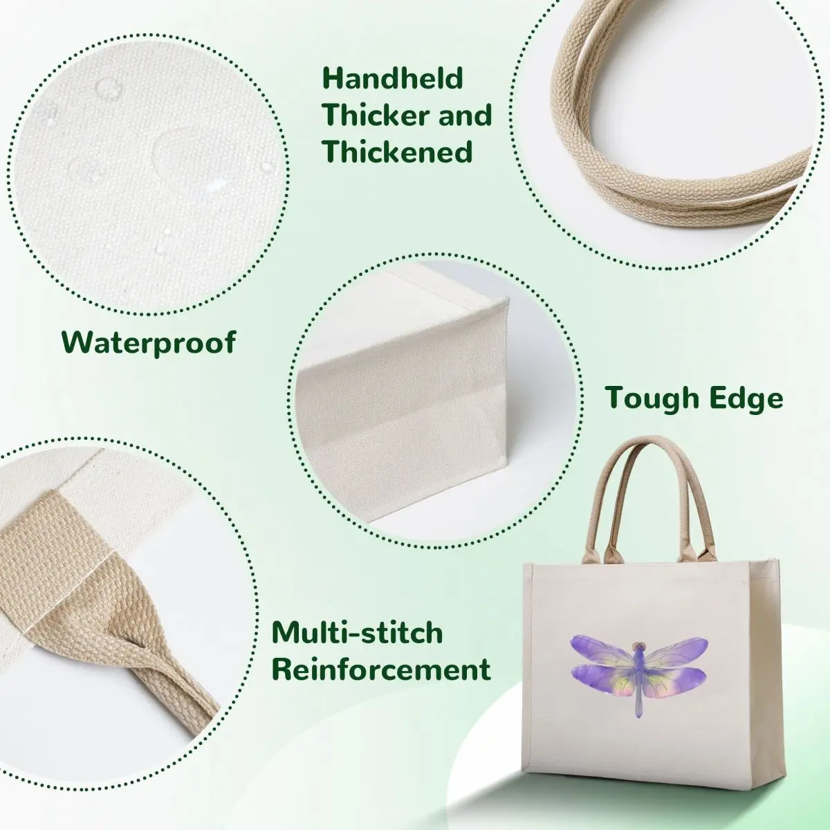 Dragonfly Watercolor Tote Bag tote bag women shopping bag sac pour femme shopper bags