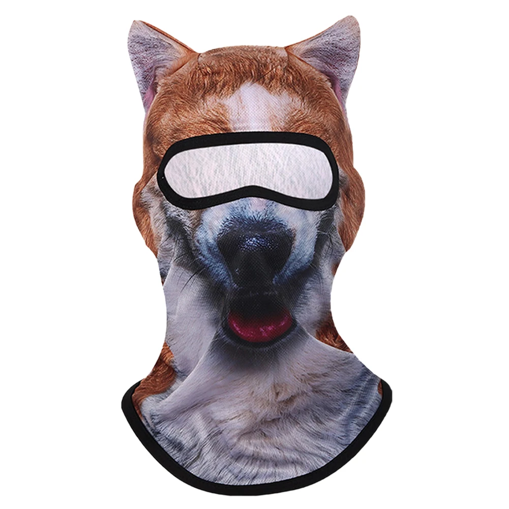 بالاكلافا على شكل حيوان ثلاثي الأبعاد مع آذان، قناع غطاء رأس لطيف مطبوع عليه حيوانات لطيف وجيد التهوية للأنشطة الخارجية