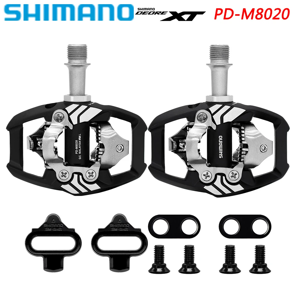 

Велосипедная педаль SHIMANO PD-M8020 для горного велосипеда, самоблокирующиеся двухсторонние педали MTB M8020 SPD, оригинальные запчасти для велосипеда