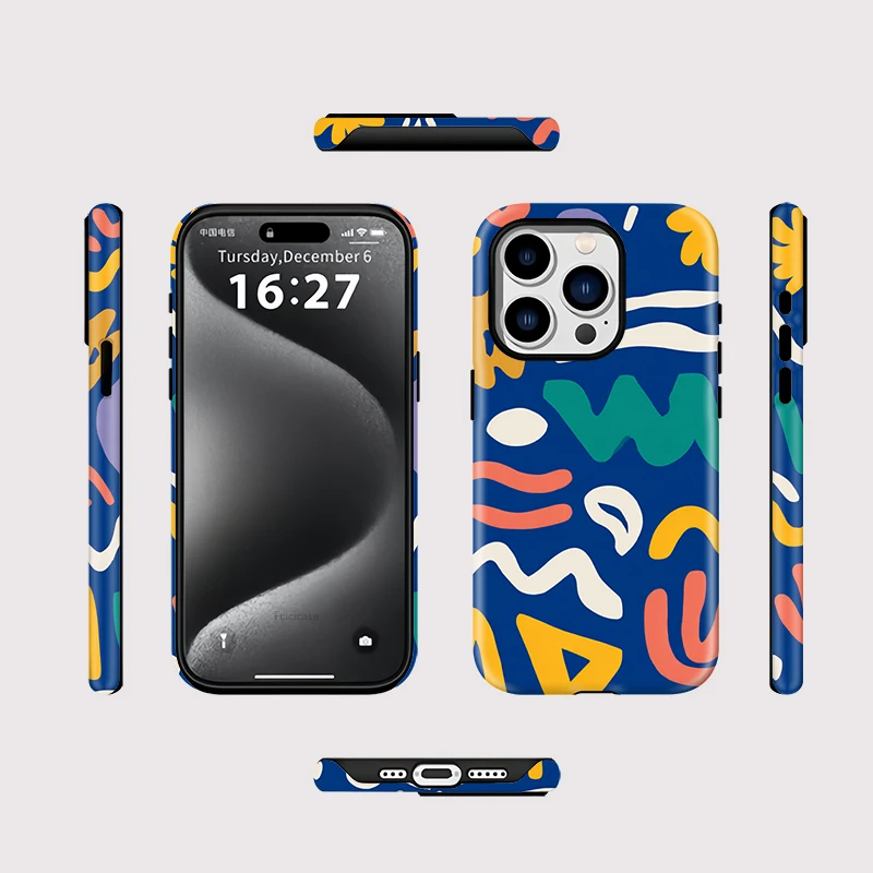 Чехол Fcicicase с магнитной матовой картиной для телефона Magsafe для iPhone 16, 15, 14, плюс 13, 12, 11 Pro Max, противоударный жесткий чехол из ПК