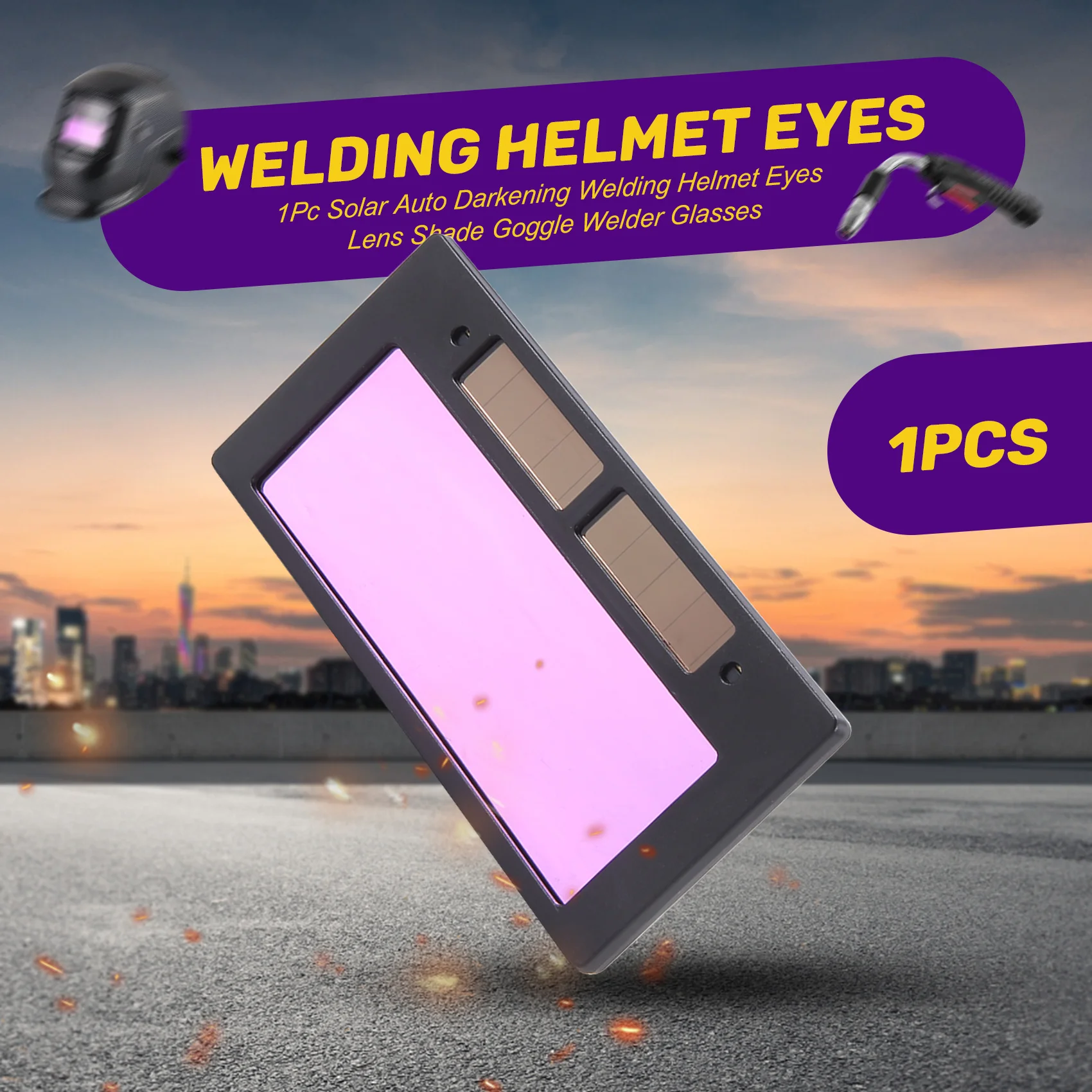 

ABRW-1Pc Solar Auto Darkening Welding Helmet Eyes Lens Shade Goggle Welder Glasses