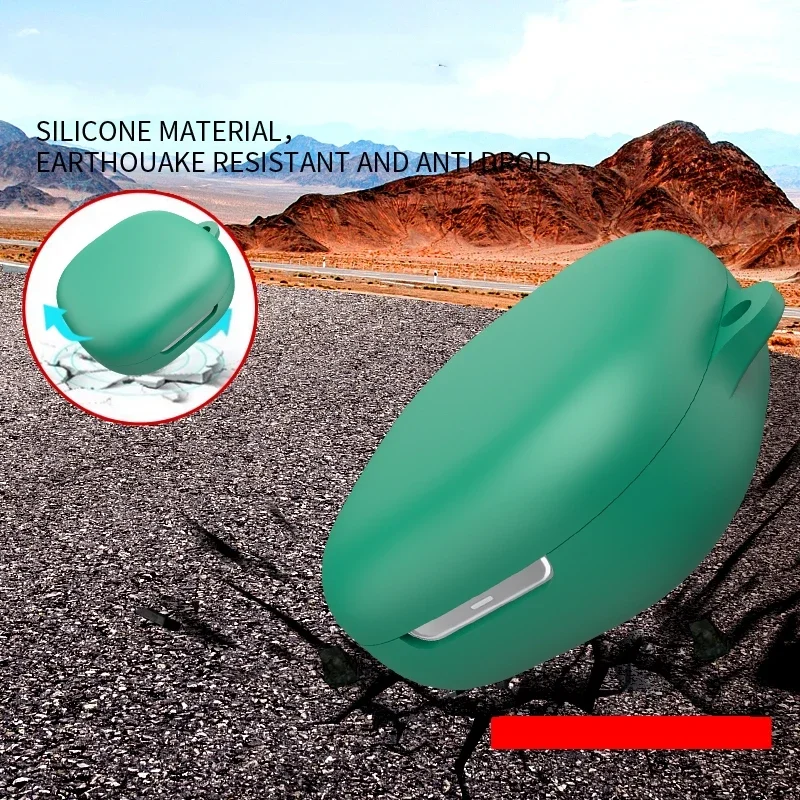 

Case For SHOKZ OpenFit 2+ T921 Headphones, Soft Silicone Protective Sleeve Portable Scratch Shock Resistant Shell with Carabiner