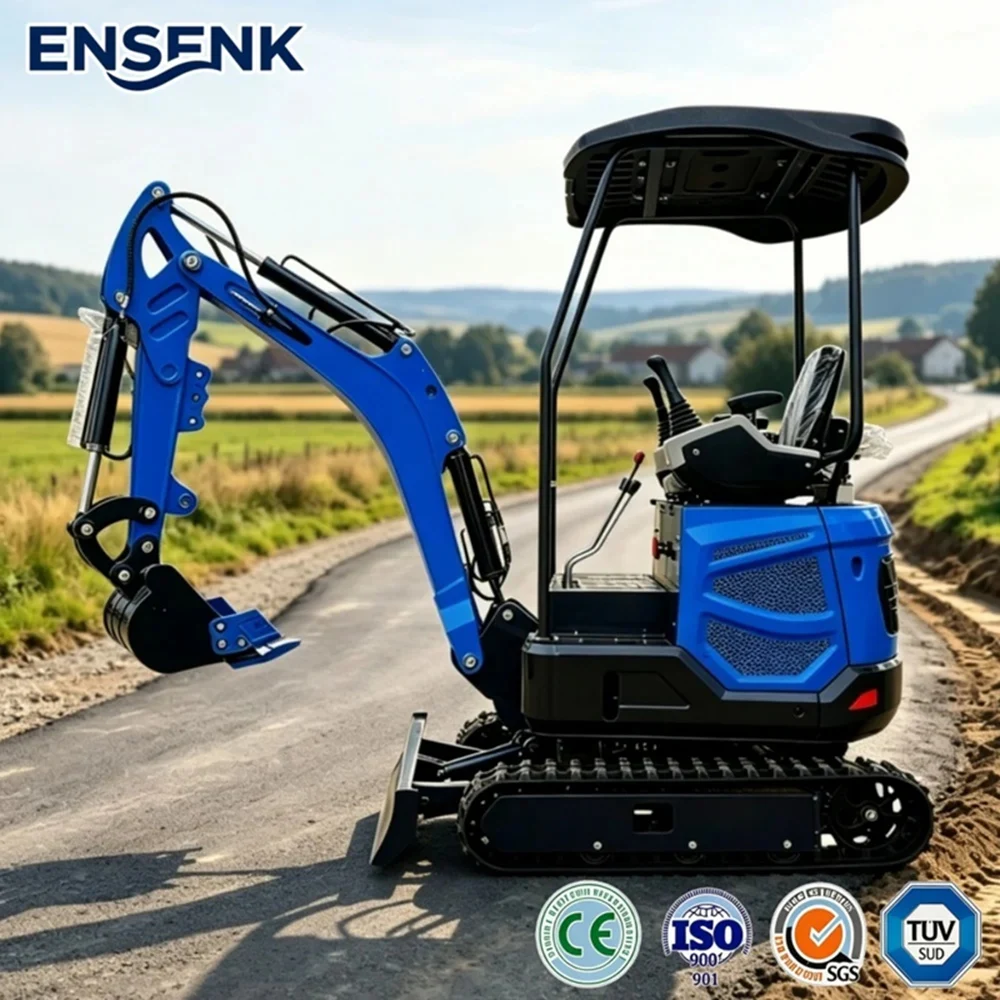 1.0Ton Fast Delivery Retroexcavadoras Mini Excavator Jardin Construction kopark Bagger 2t Excavadoras Kubota Dieselmotor - view 6
