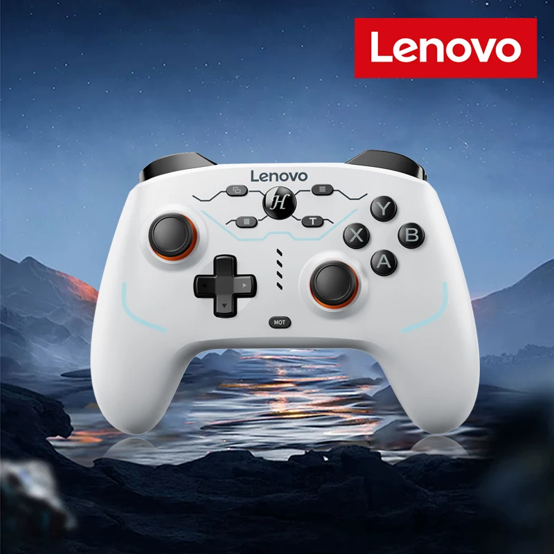 Choice Lenovo S04 Bluetooth Wireless PC Gamepad Dual Vibrate Plug and Play Wired Gamepads 6-axis Gyro Sensor Gaming Controller