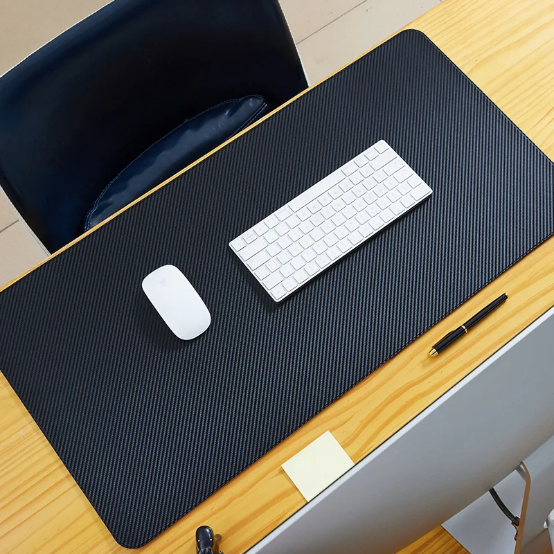 Carbon Fiber Patterned Desk Mat Leather  Waterproof and Oil Resistant Office Desk Mat Desk Mat for Household and Student Use