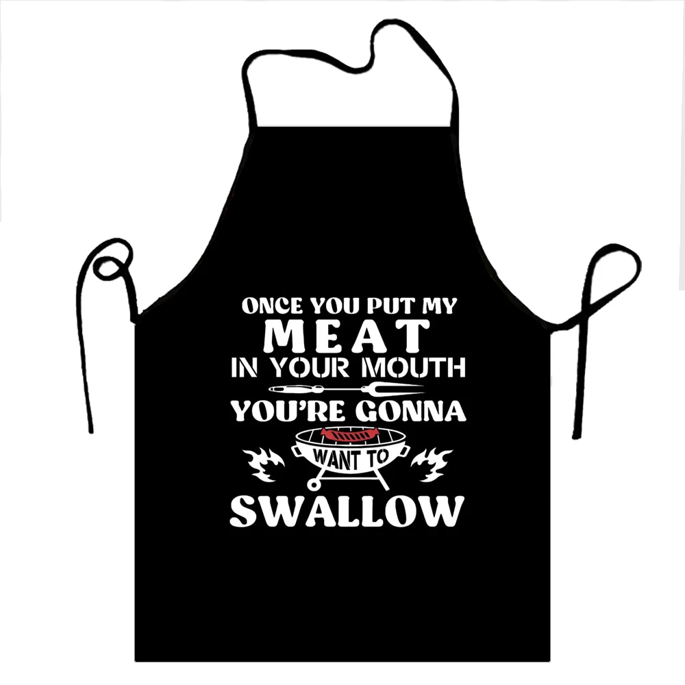 BBQ Master Bib Apron Women Men Unisex Kitchen Chef Barbecue Lover Tablier Cuisine for Cooking Baking Gardening