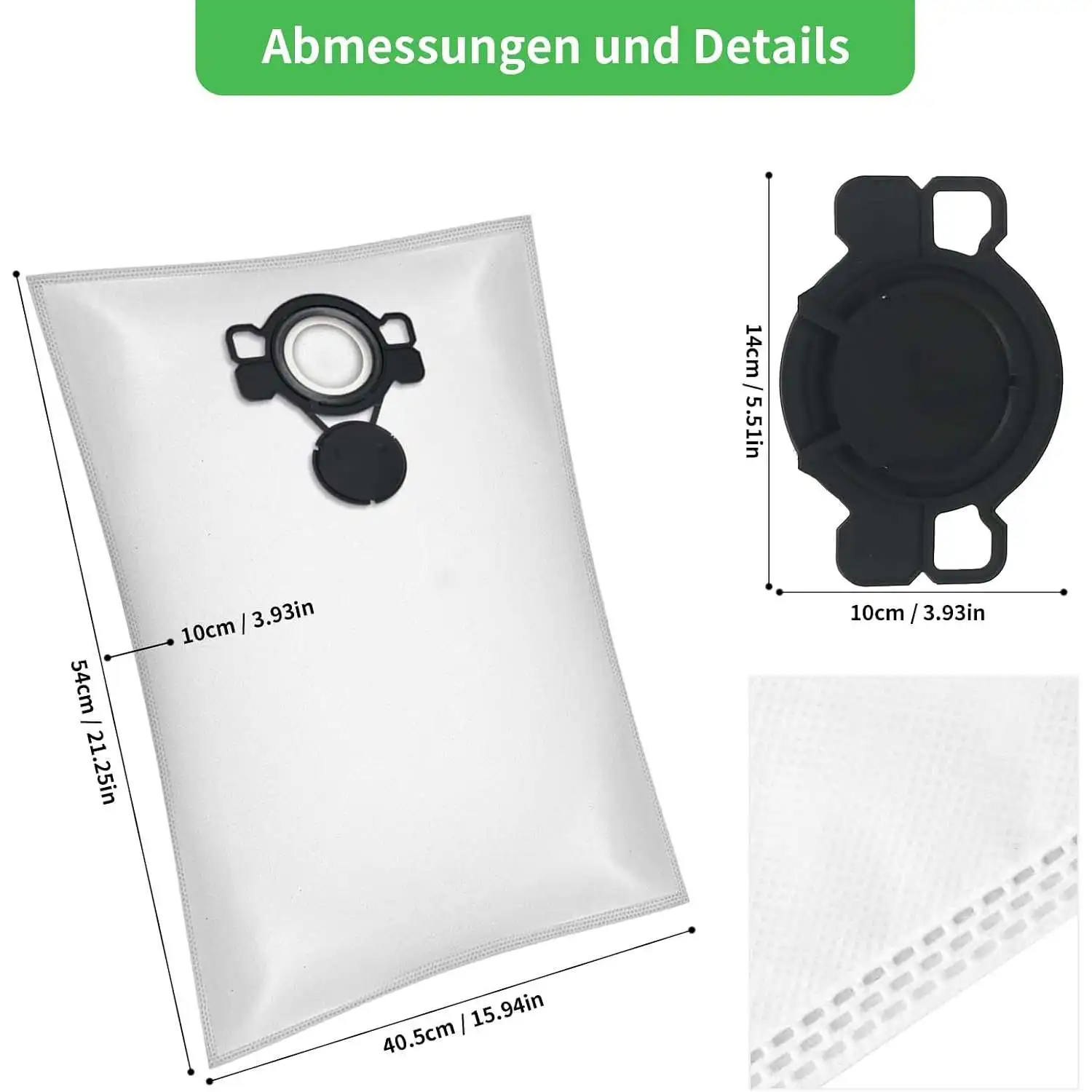 Vacuum Dust Bags for Makita VC2000L VC2010L VC2012L VC2511L VC2512L VC3011L VC3012L VC3511L & Nilfisk Alto Aero 20/21/25/26/31