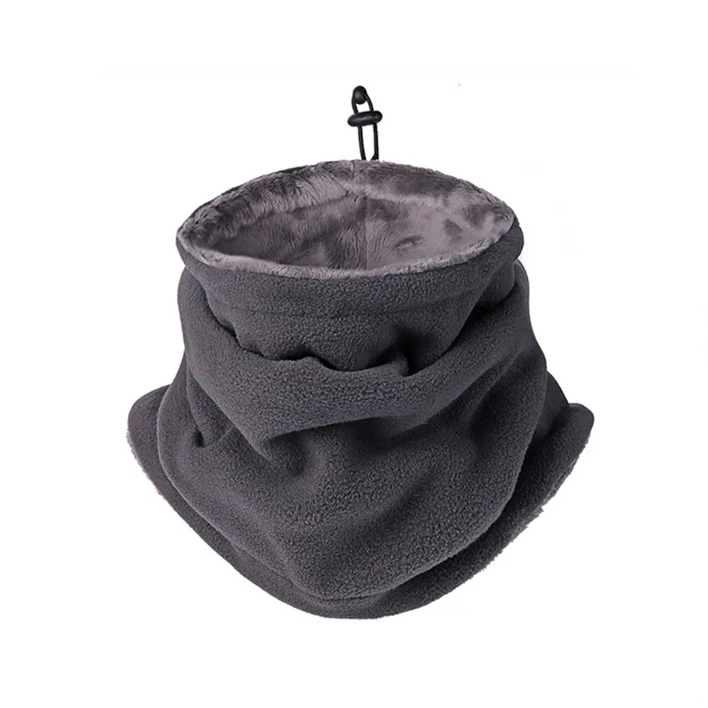 Winter Warm Ring Scarf For Women Men Plush Solid Face Mask Outdoor Sport Collar Fleece Solid Snood Neck Scarves Thick Muffler