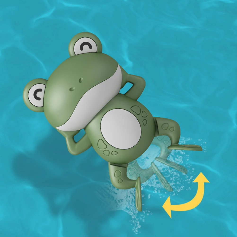 3 Pcs Beach Toys for Kids Swimming Frog Lovely Bathtub Cartoon Clockwork Baby Float