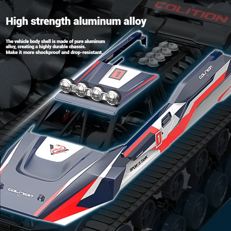 Große Legierung Tracks Tank Kinder Stunt Spielzeug Auto 2,4g High Speed Wiederaufladbare Fernbedienung Krabbeln Fahrzeug Spielzeug