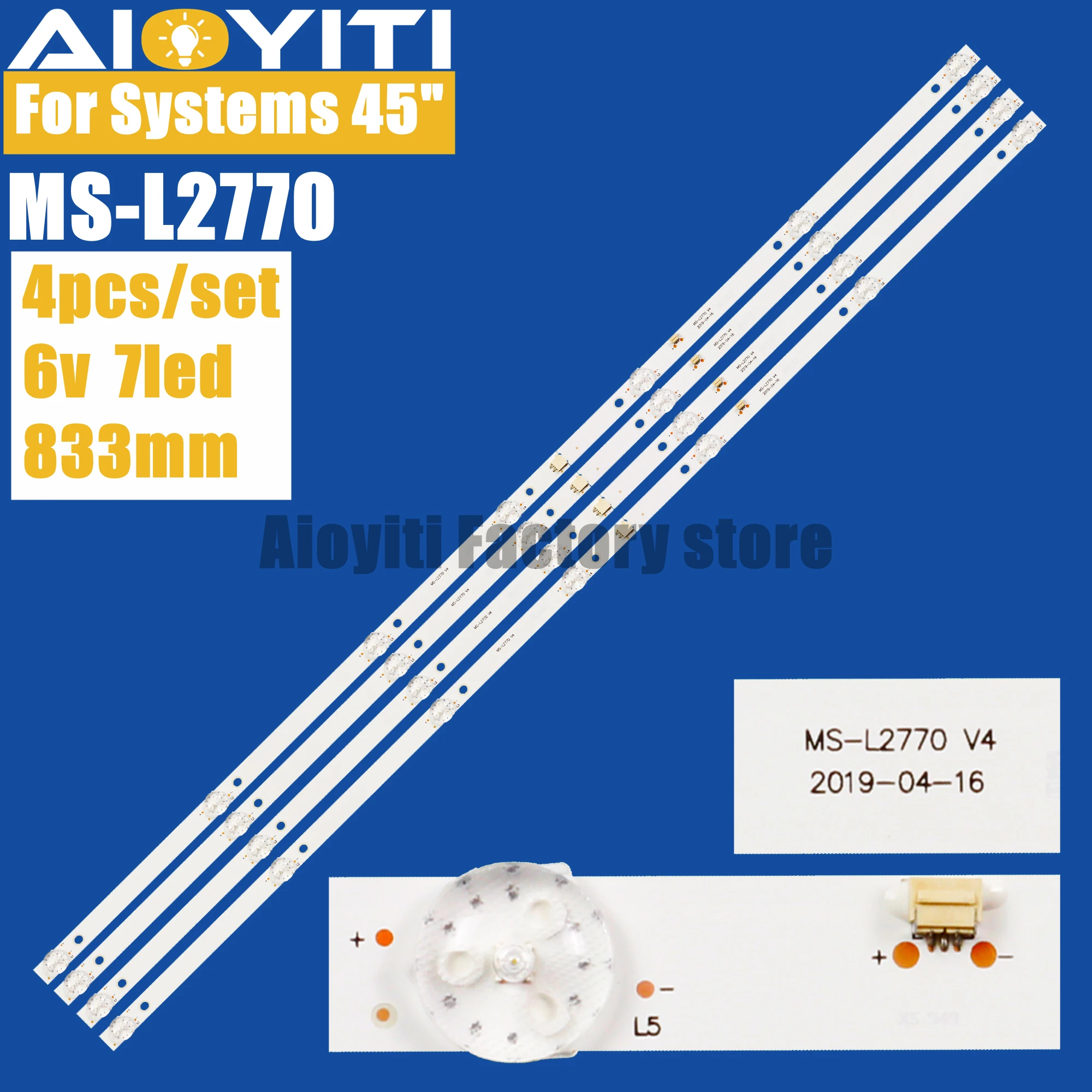 Strisce di retroilluminazione a LED per sistemi muslimatexlimb 45 a1 MS-L2770 V4 V3 R72-45D04-001 A3 M208 TA D 3C