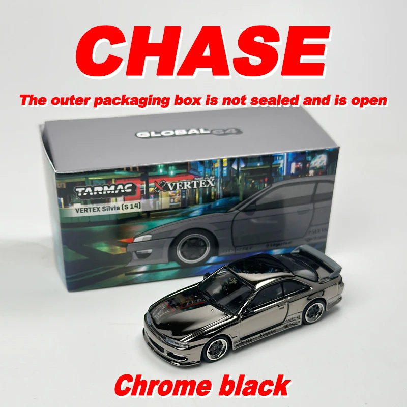 طراز سيارة Tarmac Works 1:64 TW VERTEX Silvia S14 من خليط معدني باللون الرمادي #2