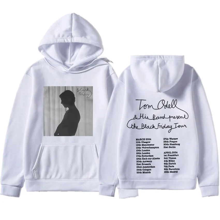 الهيب هوب توم أوديل الجمعة السوداء هوديي 2025 الخريف/الشتاء الرجال النساء بلوزات المتضخم Y2k فضفاض الرسومات البلوز الشارع الشهير