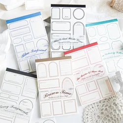 30pcs/lot Memo Pads Material Paper Border Diary Junk Journal Scrapbooking Cards Retro Background Decoration Paper