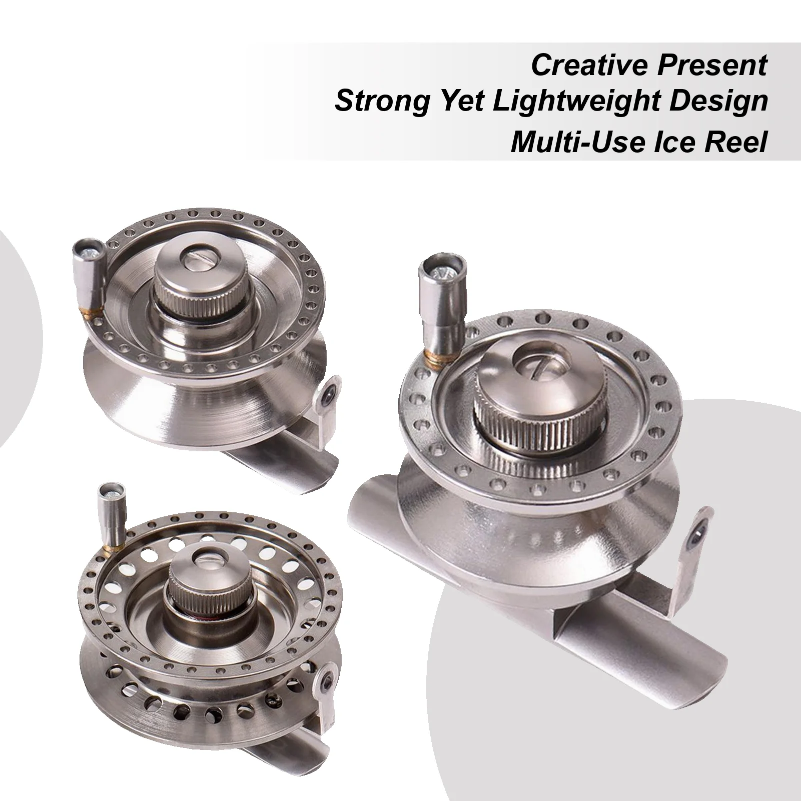 

Ice Fishing Reels Aluminum Alloy Reels For Rock Fishing With Ergonomic Handle Fish Tackle Outdoor For Men Son Father Friends