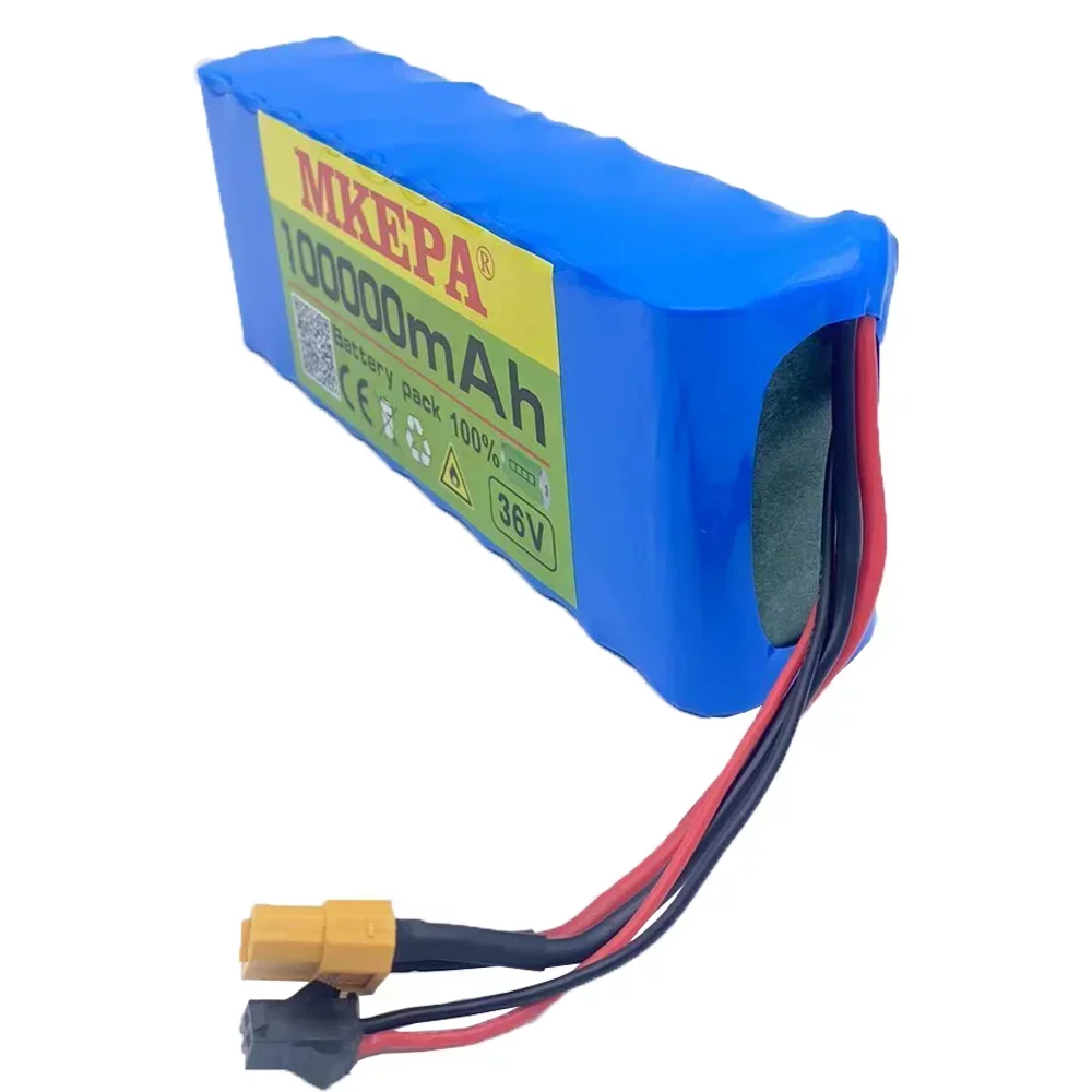 Air freight 10S2P 36V 100000mAh 18650 lithium-ion battery, 1000W high-power and large capacity, suitable for 36V scooters