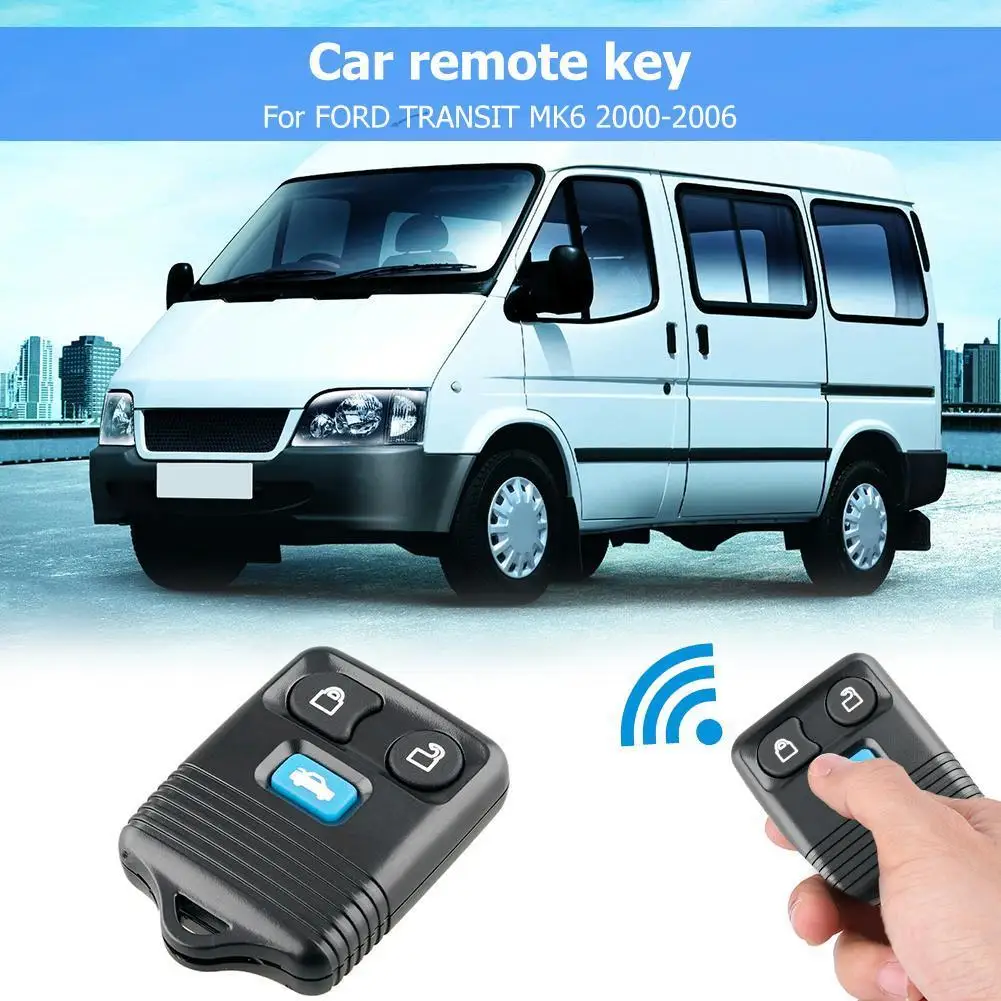 

433MHz 3 Button Remote Key Fob Case with Chip for TRANSIT MK6 2000-2006 TRANSIT CONNECT 2000-2007