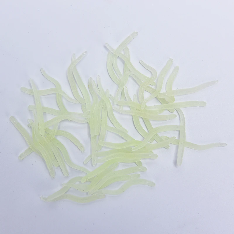 50 قطعة 35 مللي متر محاكاة دودة الأرض الاصطناعي الصيد إغراء معالجة الطعم الناعم