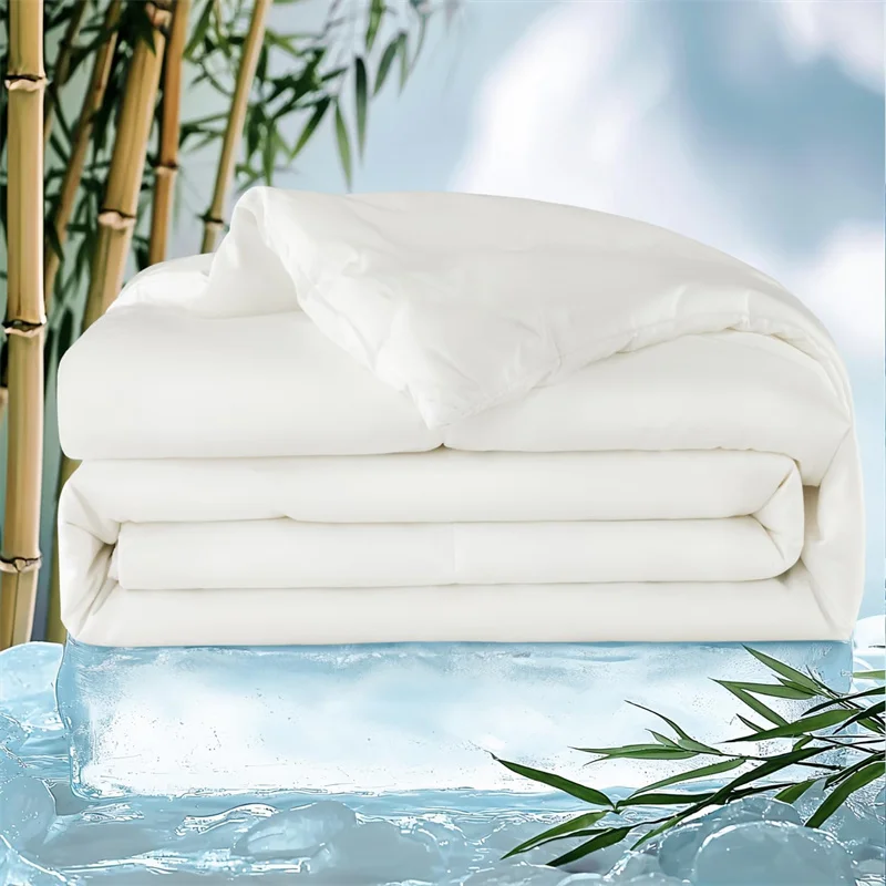 Cooling Blanket Queen King Size, Viscose Derived from Bamboo Fabric, Luxury Jacquard Lightweight Summer Quilt/Comforter/Duvet