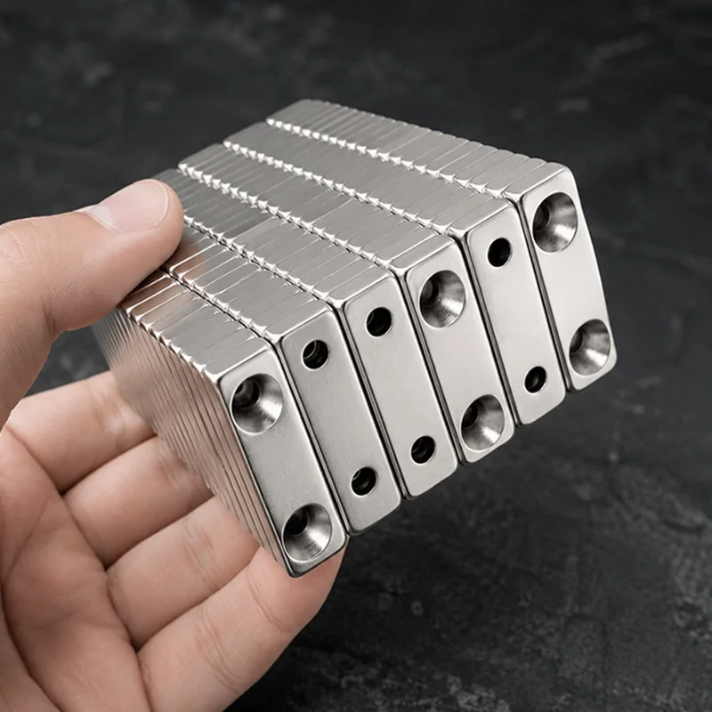 Super Strong Neodymium Magnet N52 NdfeB Permanent Magnetic Imanes Block With Holes 30x9x5-3mm Powerful Refrigerator Mag