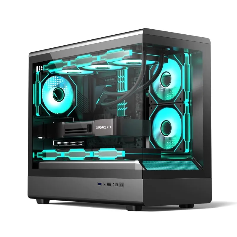 

sea view room computer chassis desktop M-ATX white side transparent without column package chassis